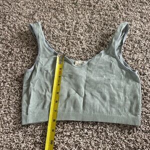 Cotton On Ribbed Crop Top - Light Green